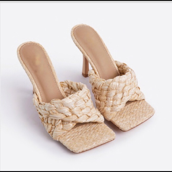 New woven square natural mule - Picture 9 of 16